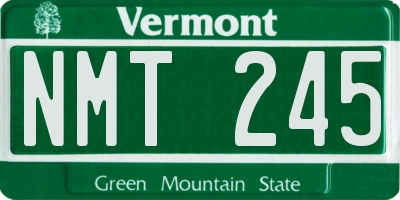 VT license plate NMT245