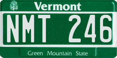 VT license plate NMT246