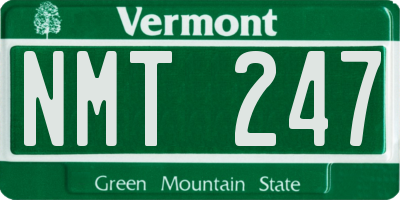 VT license plate NMT247