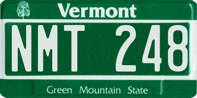 VT license plate NMT248