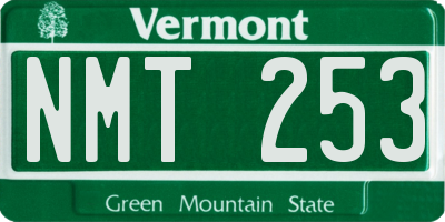 VT license plate NMT253