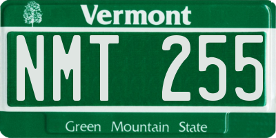 VT license plate NMT255