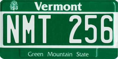 VT license plate NMT256