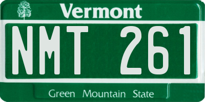 VT license plate NMT261