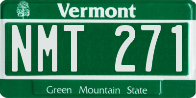 VT license plate NMT271