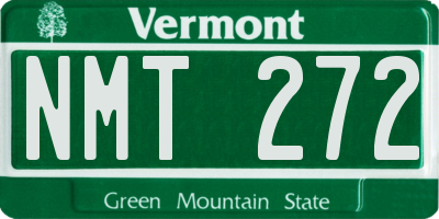 VT license plate NMT272