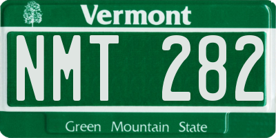 VT license plate NMT282