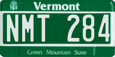 VT license plate NMT284