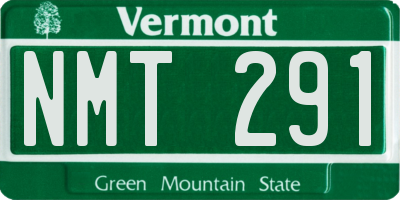 VT license plate NMT291