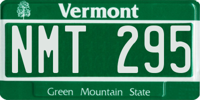 VT license plate NMT295