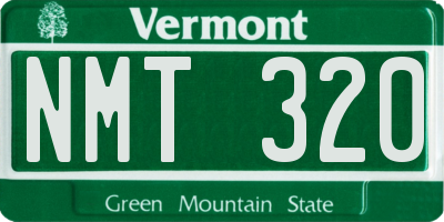 VT license plate NMT320