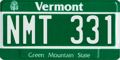 VT license plate NMT331
