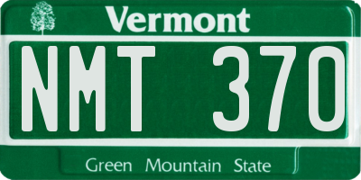 VT license plate NMT370