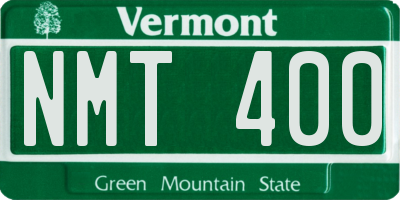 VT license plate NMT400