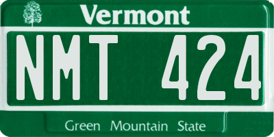VT license plate NMT424
