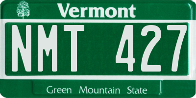 VT license plate NMT427