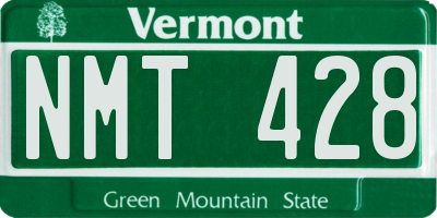 VT license plate NMT428