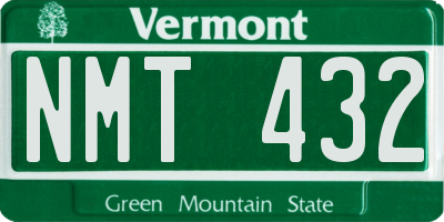 VT license plate NMT432