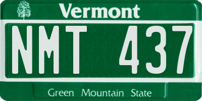 VT license plate NMT437