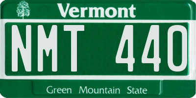 VT license plate NMT440