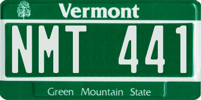 VT license plate NMT441