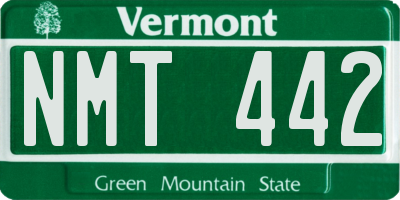 VT license plate NMT442