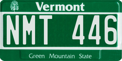 VT license plate NMT446