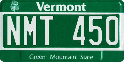 VT license plate NMT450