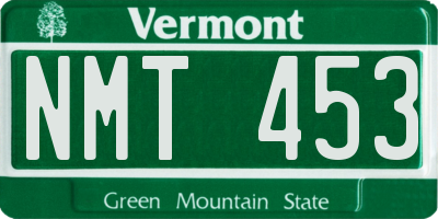 VT license plate NMT453