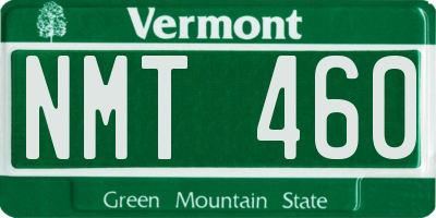 VT license plate NMT460