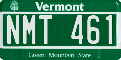 VT license plate NMT461