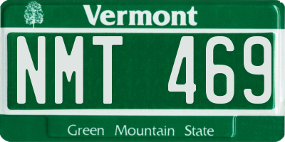 VT license plate NMT469