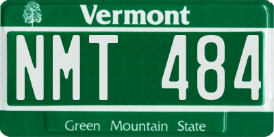 VT license plate NMT484