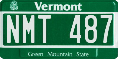 VT license plate NMT487