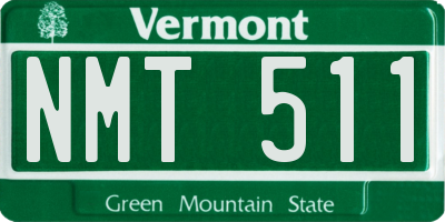VT license plate NMT511