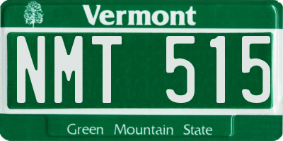 VT license plate NMT515