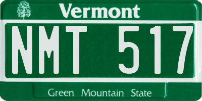 VT license plate NMT517
