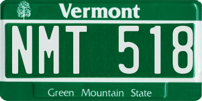 VT license plate NMT518