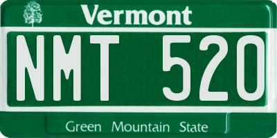 VT license plate NMT520