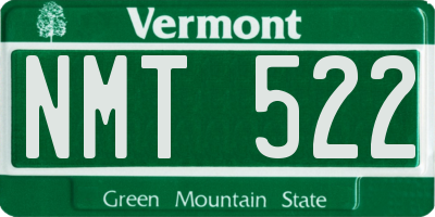 VT license plate NMT522