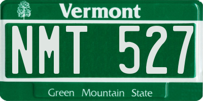 VT license plate NMT527