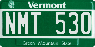 VT license plate NMT530