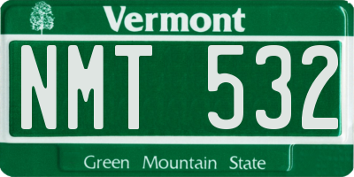 VT license plate NMT532