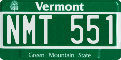 VT license plate NMT551