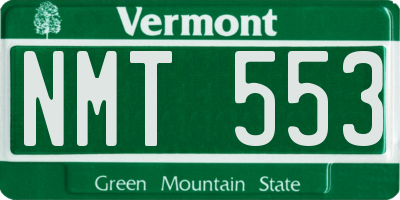 VT license plate NMT553