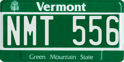 VT license plate NMT556