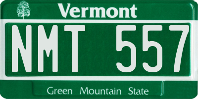 VT license plate NMT557