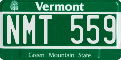 VT license plate NMT559