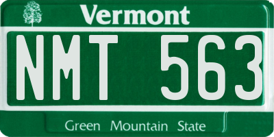 VT license plate NMT563