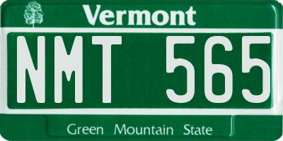 VT license plate NMT565
